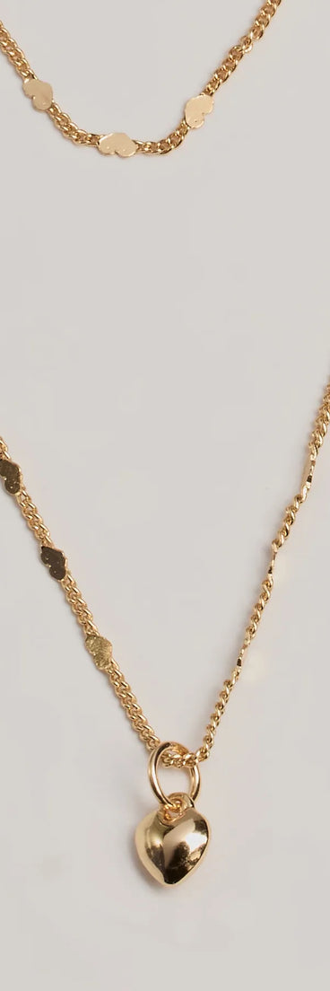 Love Expression Heart Layered Necklace