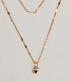 Love Expression Heart Layered Necklace