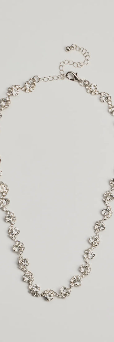 Glam Nights Rhinestone Collar Necklace Set