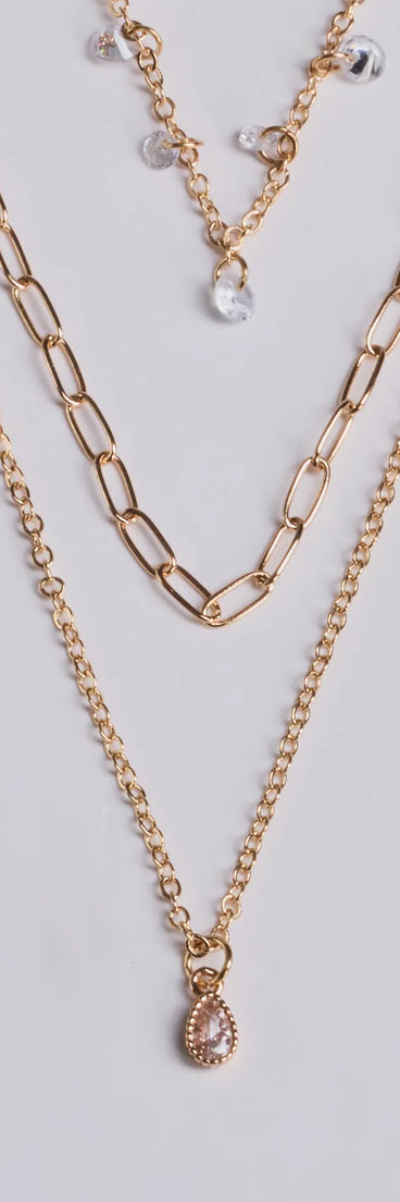 
Upgrade your style game for 2025 with the Glitzy Glimmer Layered Charm Necklace Set in gold, perfect for any fashion-forward wardrobe.