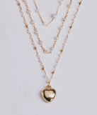 All My Heart Faux Pearl Lariat Pendant Necklace Set
