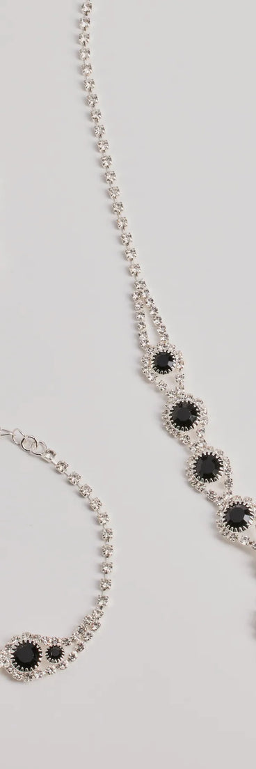 Iconic Infatuation Lariat Rhinestone Jewelry Set