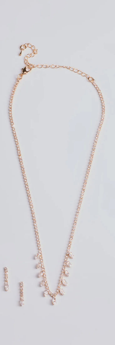 
Upgrade your style game for 2025 with the Enchant Me Necklace And Earrings Set in gold, perfect for any fashion-forward wardrobe.