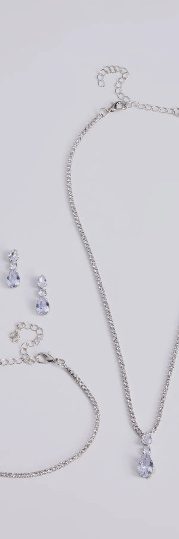 Get inspired with the Elegant Impression Rhinestone Necklace Set, a feed-worthy silver piece that’s part of Windsor's updated and curated women’s clothing edit packed with must-have fall outfit ideas.