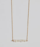 Pretty Faux Pearl Bar Necklace