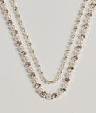Shimmering Treasure Rhinestone And Pearl Choker