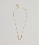 The Delicate Glam Rhinestone And Clear Stone Necklace in gold is a women's workwear essential with an elevated fabric and chic silhouette, ideal for layering and versatile enough to take your look from office chic to going-out ready!