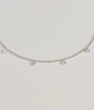 Get ready for any event with the Delicate Shine Clear Stone And Rhinestone Choker in silver, an essential start to creating a versatile holiday outfit for women for holiday parties, cocktail hours, or NYE events.