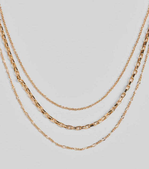 [Golden dew] 18K Gold☆Shining Garden 2 Necklace Timeless Charm Layered Chain Necklace | Windsor