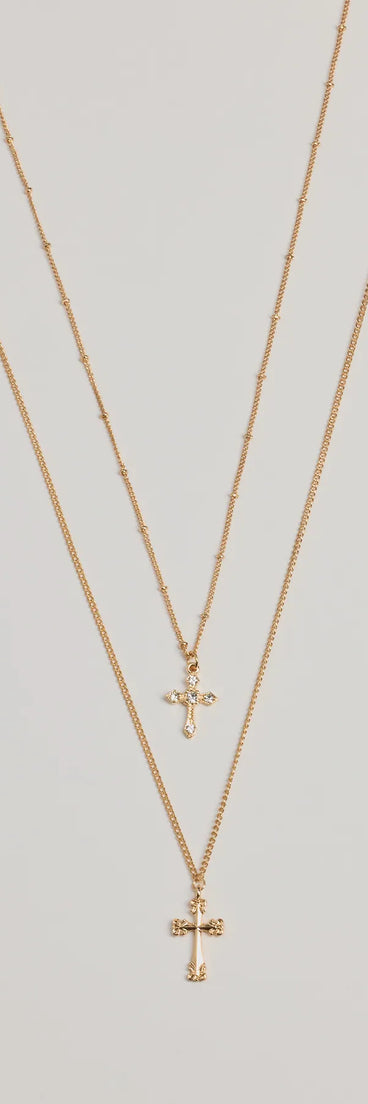 Get inspired with the Joyful Glam Layered Cross Charm Necklace, a feed-worthy gold piece that’s part of Windsor's updated and curated women’s clothing edit packed with must-have 2026 outfit ideas.