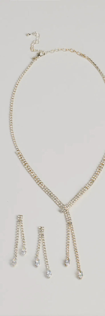 Gleaming Luxe Rhinestone Necklace Set