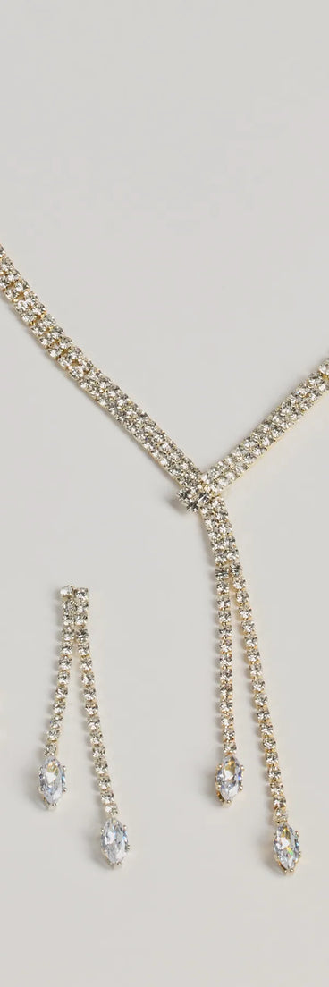 Gleaming Luxe Rhinestone Necklace Set
