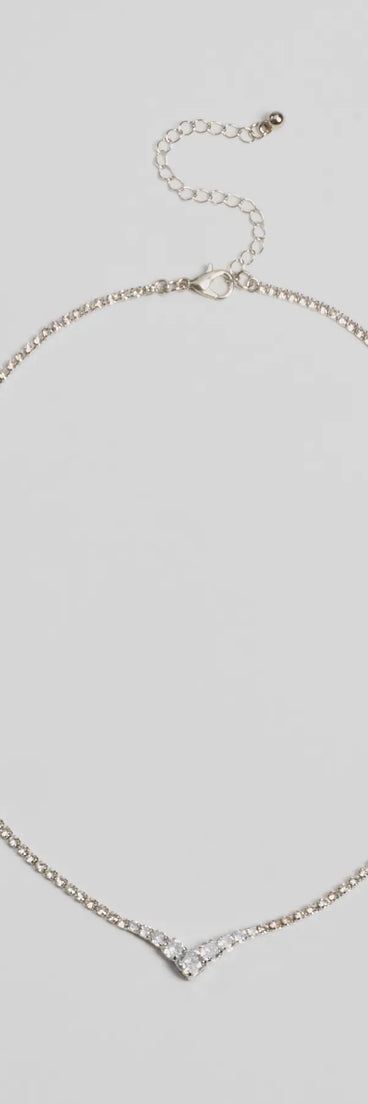 Gleam And Glow Rhinestone Necklace