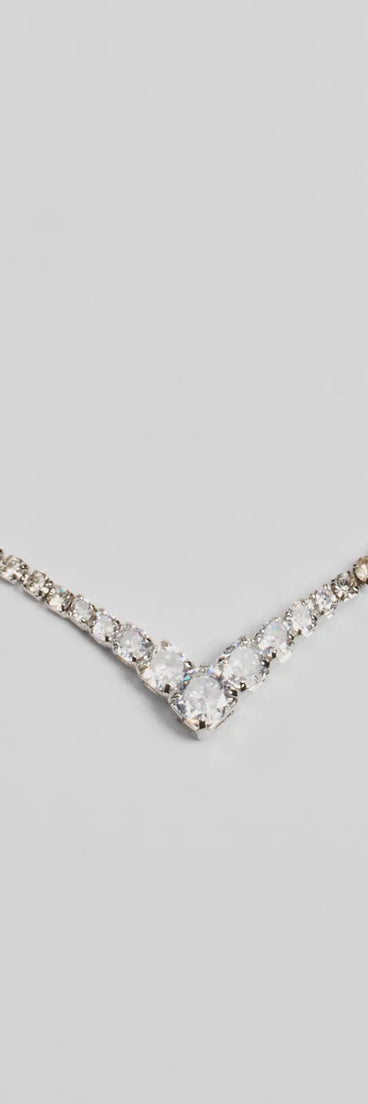 Gleam And Glow Rhinestone Necklace