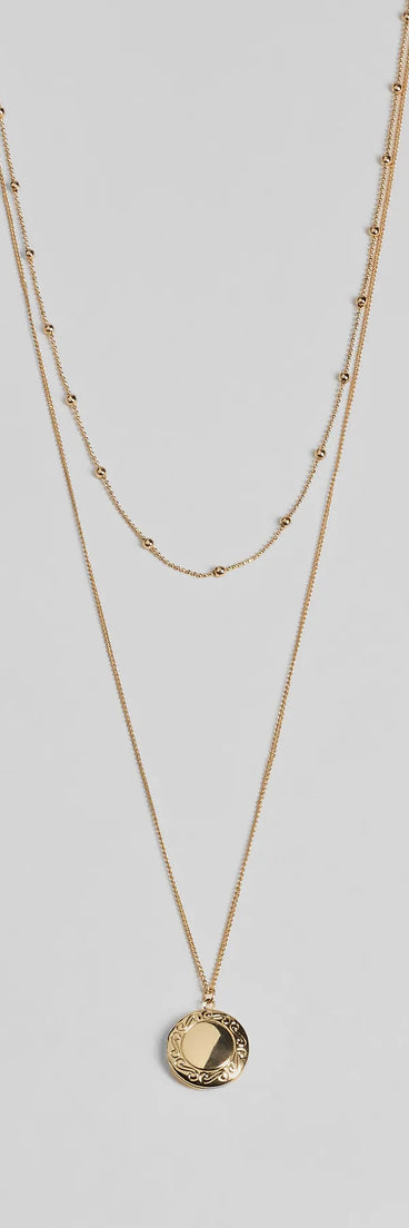 Forever Yours Layered Locket Necklace