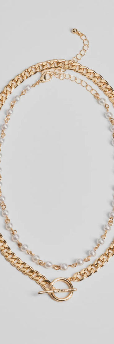 Sleek Glam Two-Pack Chain Necklace Set