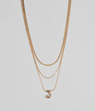J Initial Layered Bubble Necklace