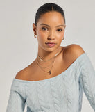 J Initial Layered Bubble Necklace, a trendy gold addition to women's going-out outfits, is ideal for Christmas party outfits, chic NYE attire, or winter night-out looks that keep you on-trend!