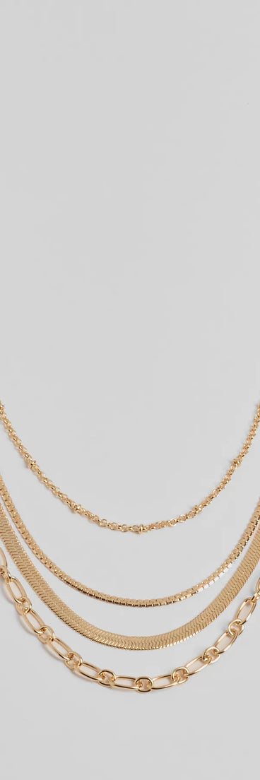 Trendy Layers Multi-Chain Necklace