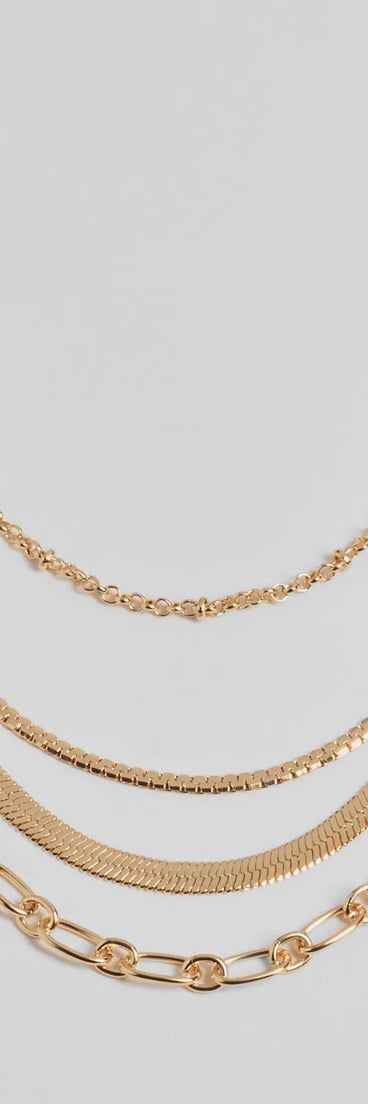 Trendy Layers Multi-Chain Necklace