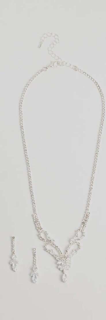 
Upgrade your style game for 2025 with the Glam Perfection Rhinestone Necklace And Earrings Set in silver, perfect for any fashion-forward wardrobe.