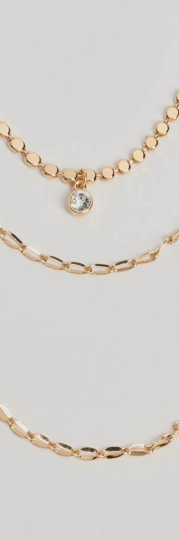 Layered Radiance Rhinestone Necklace