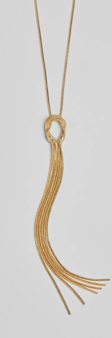 Boho Feels Metal Tassel Necklace