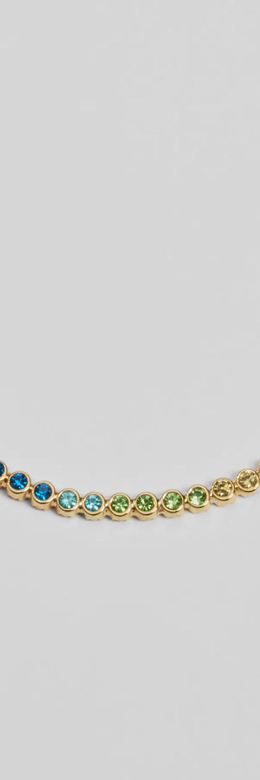 Vibrant Charm Multicolored Glass Gemstone Necklace