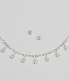 Luxe Dainty Cubic Zirconia Necklace And Stud Earrings Set