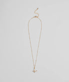 Charming Glam Cubic Zirconia Butterfly Pendant Necklace