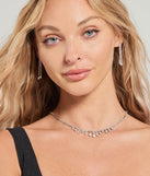 Gorgeously Glam Rhinestone Necklace And Earrings Set