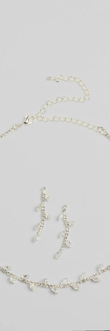 Moment To Shine Cubic Zirconia Necklace And Earrings Set