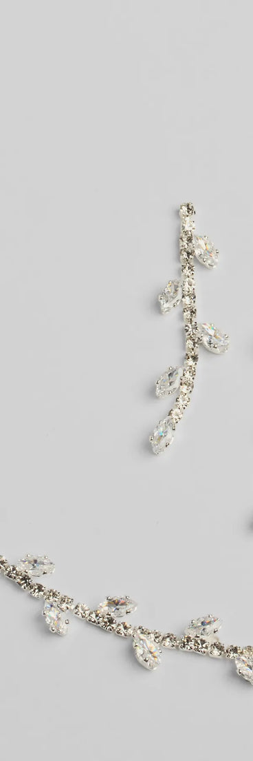 Moment To Shine Cubic Zirconia Necklace And Earrings Set