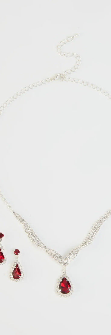 Get inspired with the Gorgeous Radiance Gemstone Necklace And Earrings Set, a feed-worthy burgundy piece that’s part of Windsor's updated and curated women’s clothing edit packed with must-have fall outfit ideas.