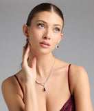 Gorgeous Radiance Gemstone Necklace And Earrings Set