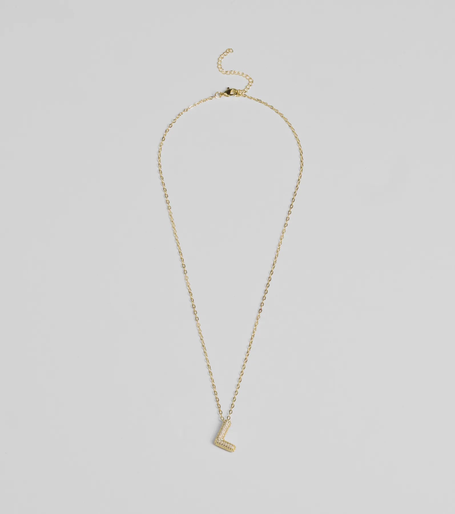 Bubble Letter Monogram Rhinestone Necklace | Windsor Bubble Letter Monogram Rhinestone Necklace | Windsor