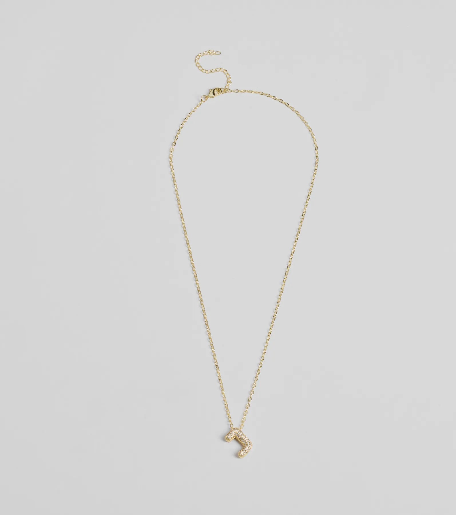 Bubble Letter Monogram Rhinestone Necklace | Windsor