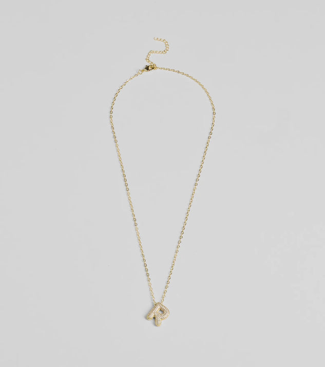 Get inspired with the Bubble Letter Monogram Rhinestone Necklace, a feed-worthy gold piece that’s part of Windsor's updated and curated women’s clothing edit packed with must-have fall outfit ideas.