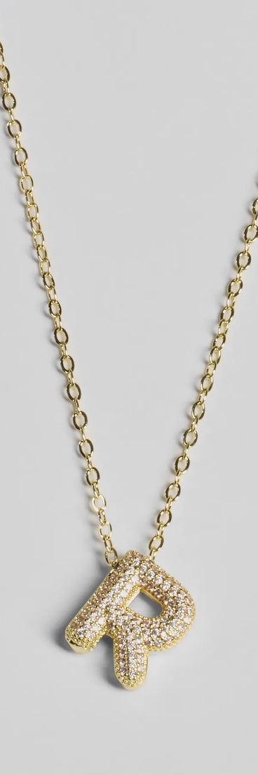 Get inspired with the Bubble Letter Monogram Rhinestone Necklace, a feed-worthy gold piece that’s part of Windsor's updated and curated women’s clothing edit packed with must-have fall outfit ideas.