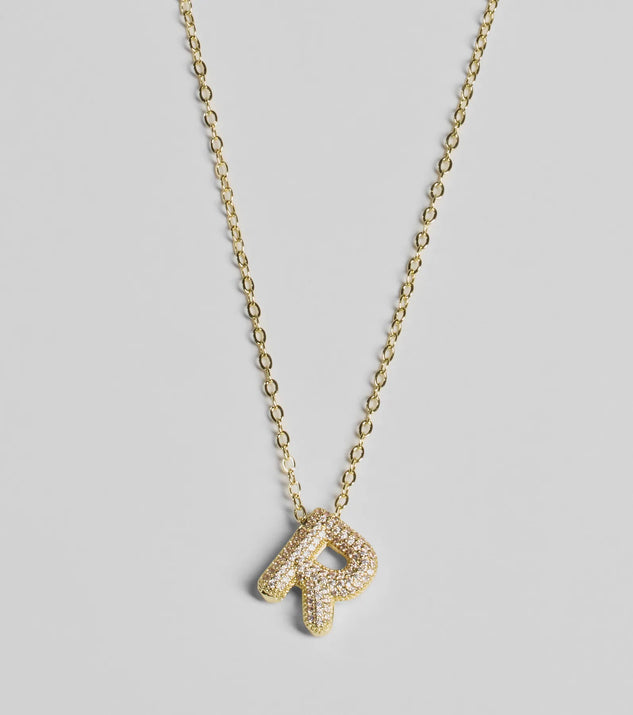アクセサリー chiro Bubble Letter Monogram Rhinestone Necklace | Windsor