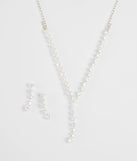 Perfectly Brilliant Cubic Zirconia Necklace And Earrings Set