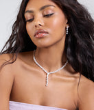 Perfectly Brilliant Cubic Zirconia Necklace And Earrings Set