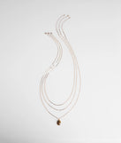 Keep It Gorgeous Three-Pack Stone Pendant Necklace
