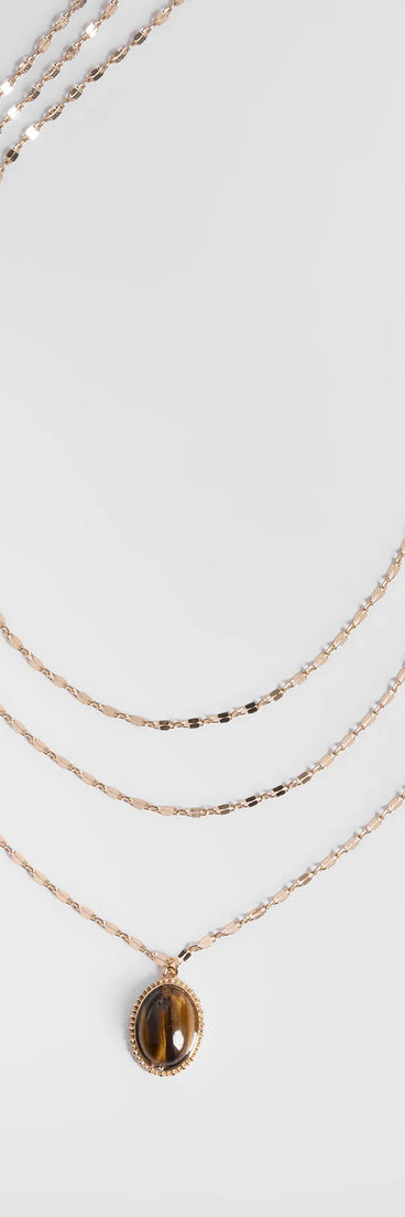 Keep It Gorgeous Three-Pack Stone Pendant Necklace