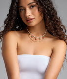 Taste So Sweet Cherry And Faux Pearl Layered Necklace