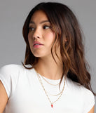 The Like This Spice Chili Charm Layered Necklace in gold brings edge and energy to your vibe, ready to elevate any festival look or concert outfit.