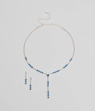 Luxe Glimmer Rhinestone Necklace And Earrings Set