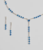 Luxe Glimmer Rhinestone Necklace And Earrings Set