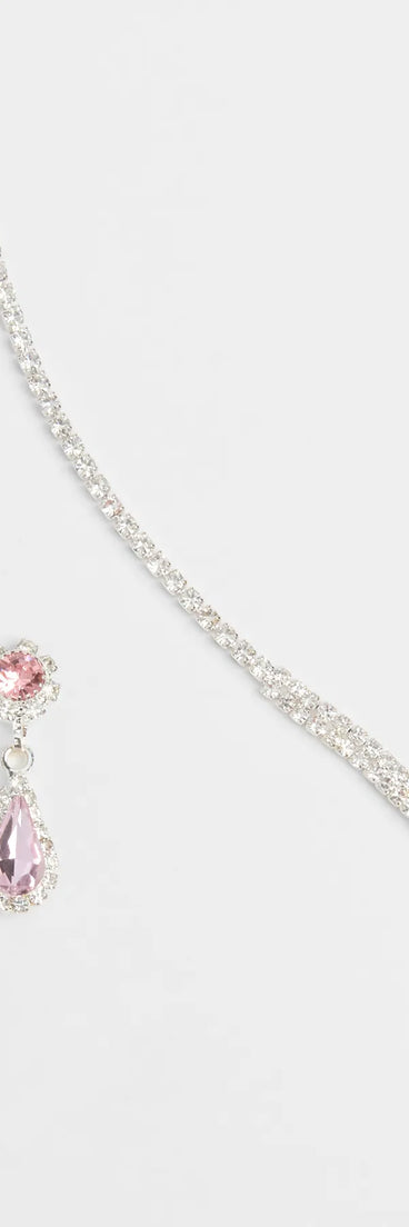 Get inspired with the Princess Vibes Rhinestone Necklace And Earrings Set, a feed-worthy pink piece that’s part of Windsor's updated and curated women’s clothing edit packed with must-have fall outfit ideas.