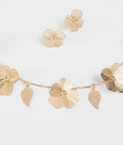 Season Of Bloom Flower Necklace And Earrings Set